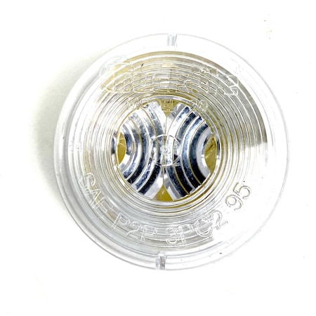 Truck-Lite Incandescent, 1 Bulb, Round Clear, Utility Light, Pl-10, 12V, Bulk 30200C3